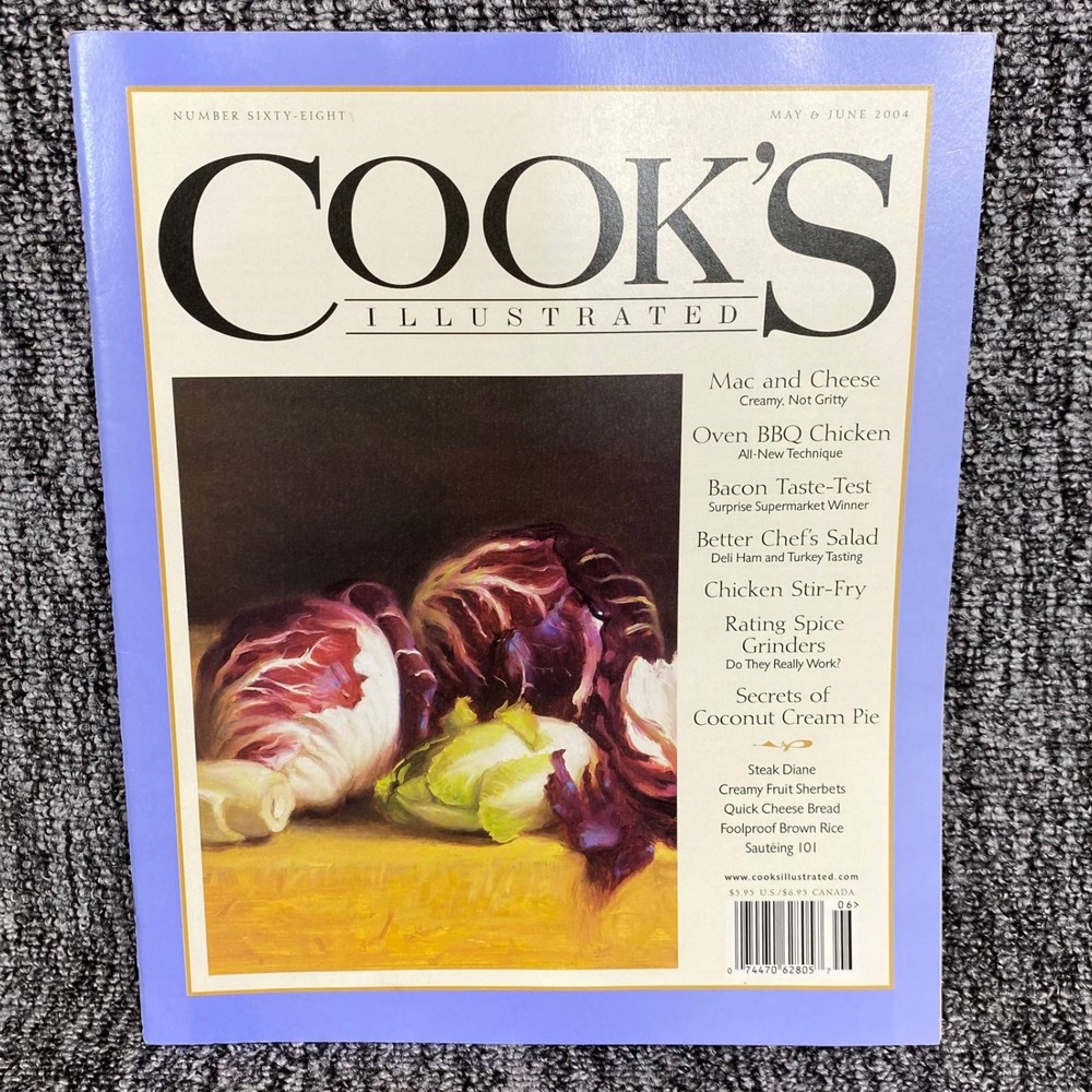 VTG Cooks Illustrated Magazine No 68 May June 2004 Mac and Cheese BBQ Chicken